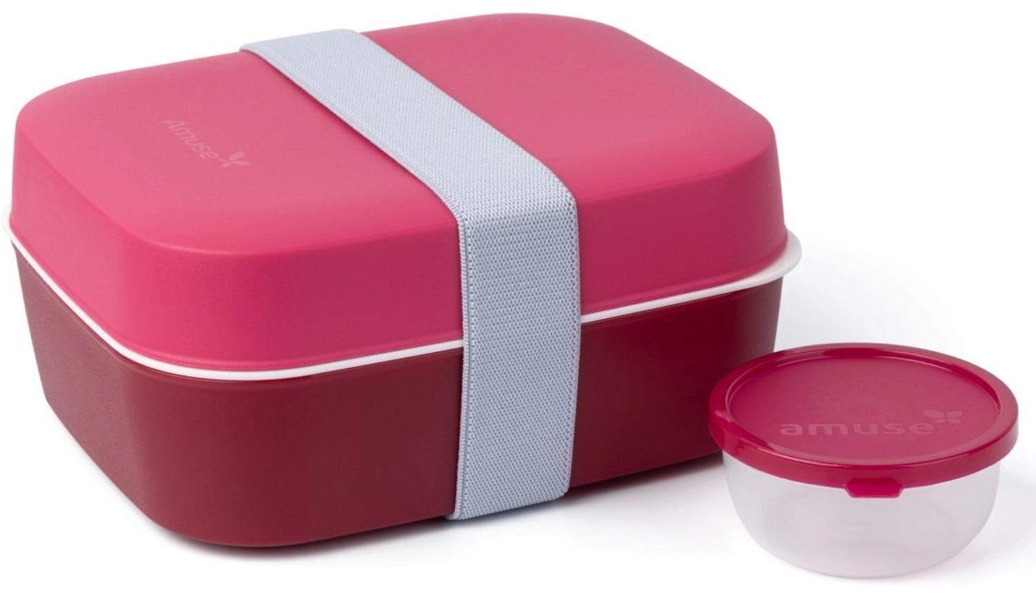 Amuse basic boîte à lunch 3 en 1 180x150x85mm rouge rubis