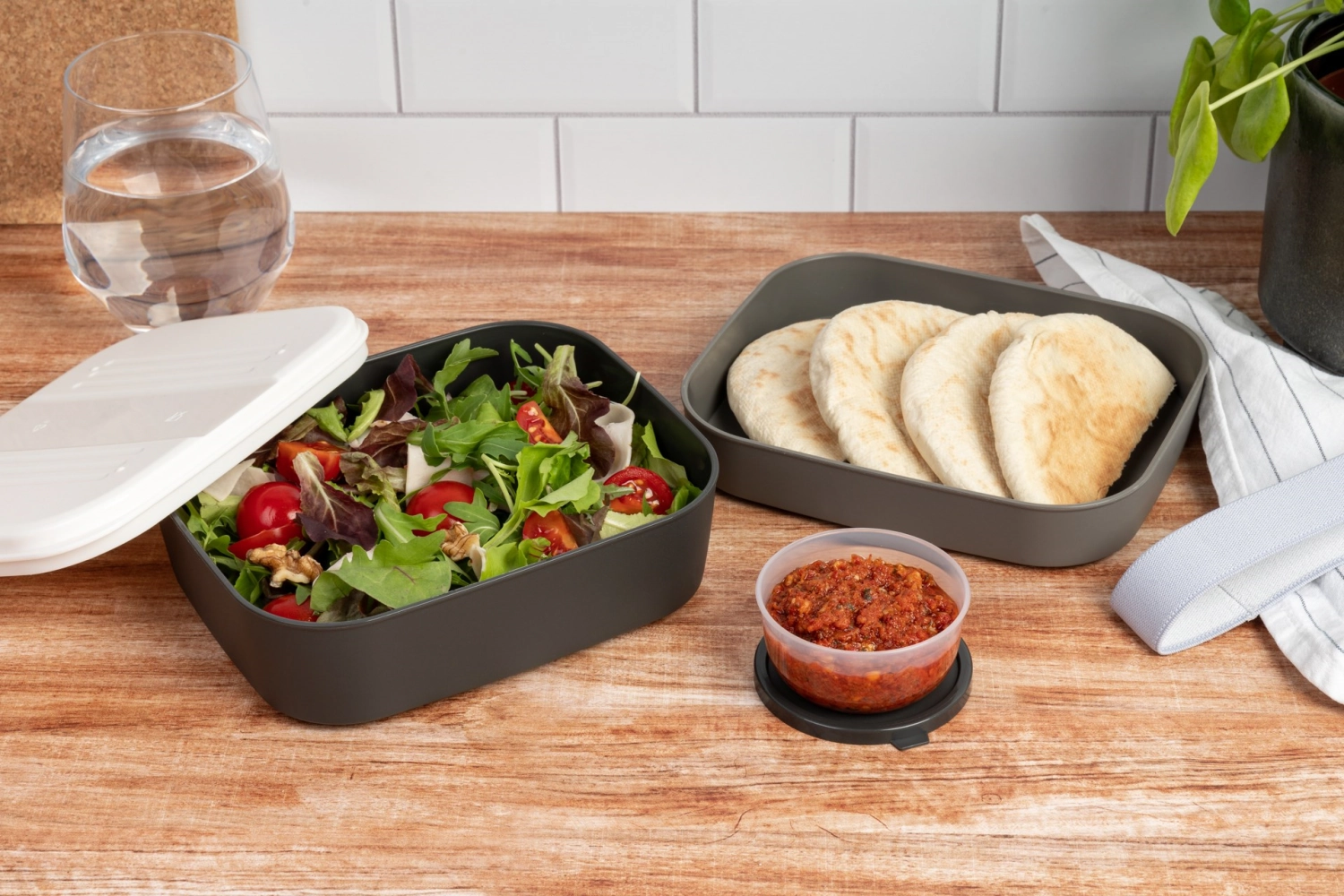 Amuse basic lunchbox 3 in 1 180x150x85mm anthracite