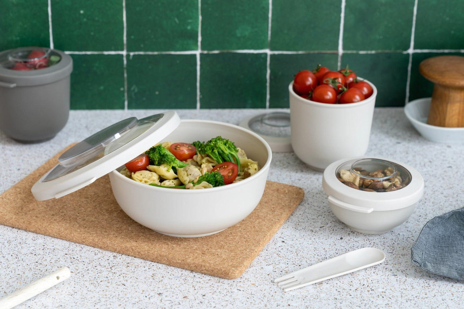 Amuse life bol à déjeuner 500ml ø104x86mm beige