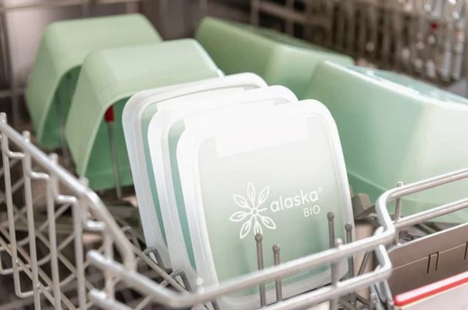 3er Set Alaska Bio Gefrierboxen 500ml grün