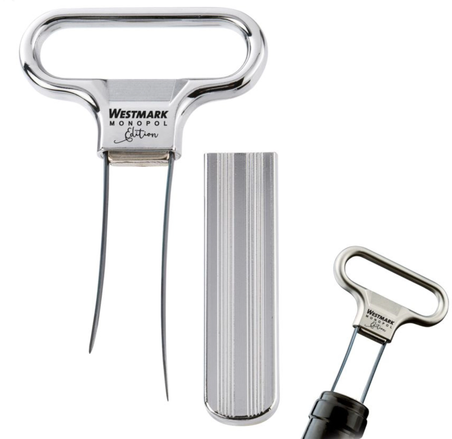 Bouchon de dégorgement ah-so, chromé, 11x6.5x1cm