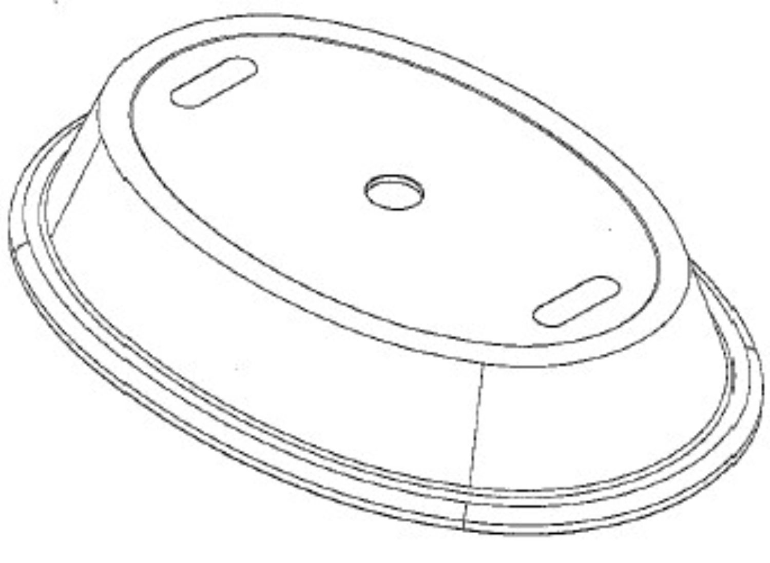 Cloche couvre assiette en pc ø 28 cm transparent avec trou