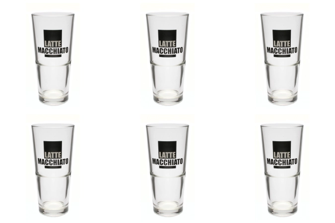 6er Latte Macch. Frank. 33cl Dek. schwarz 15.2cm