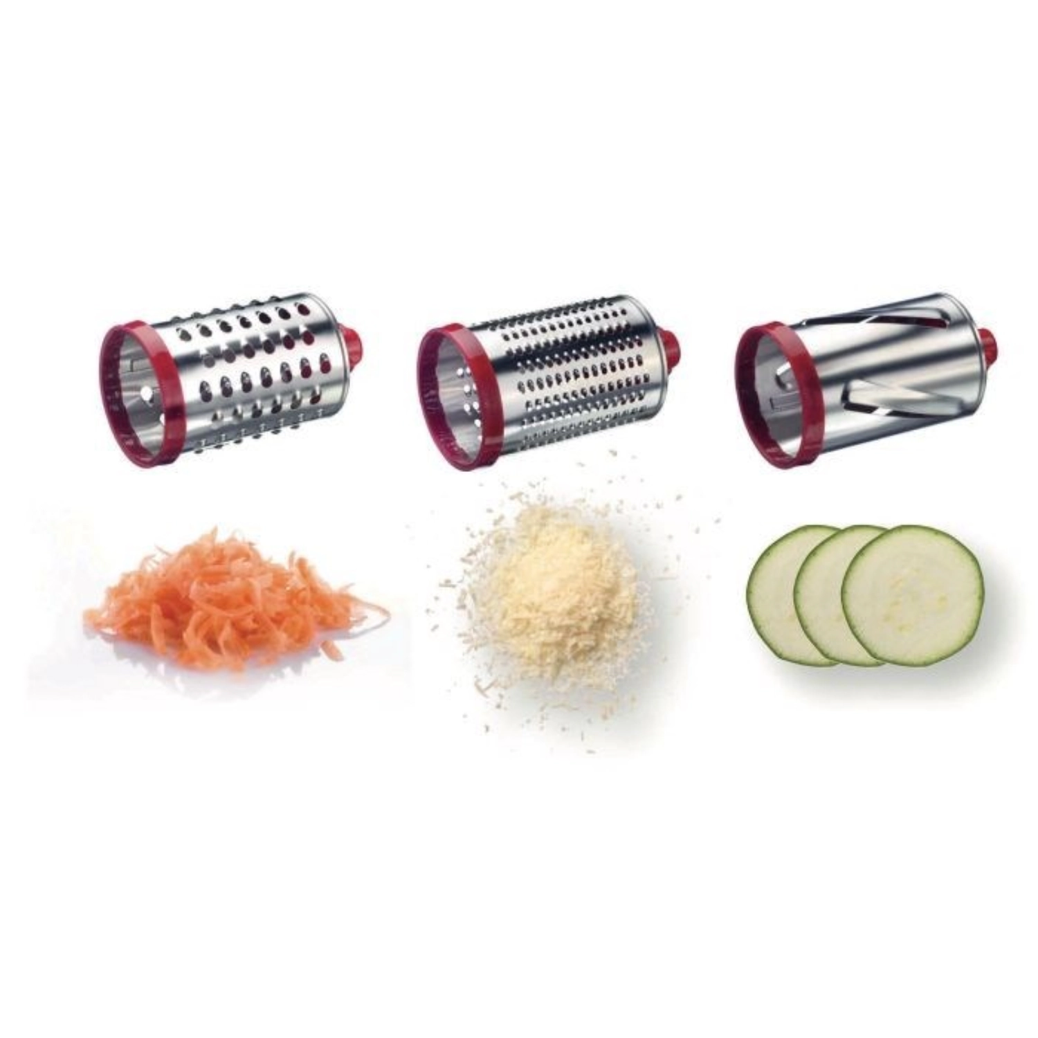 Râpe à tambour herta avec 3 tambours, 26.5x13x28.5cm