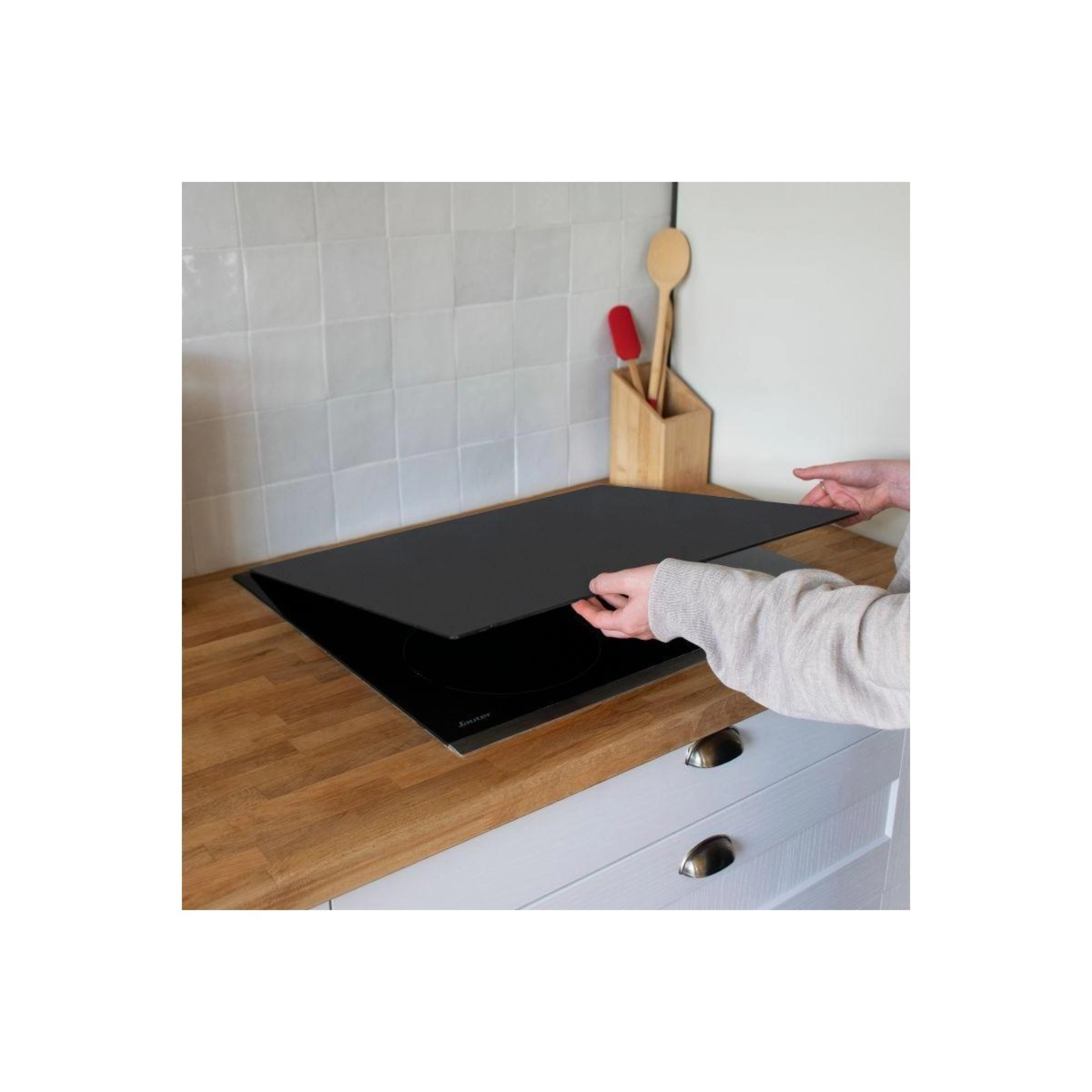 Glaskeramik Abdeckung Oberfläche geriffelt