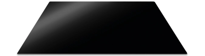 Glaskeramik Abdeckung, schwarz, 57x50cm