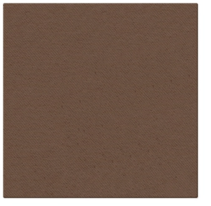 Serviettes Dinner 50x couleur unie marron, 40x40cm