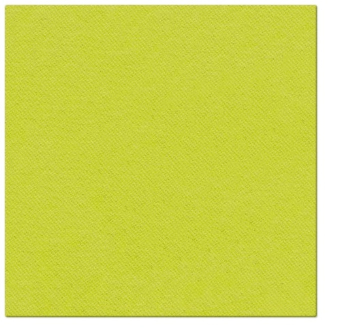Serviettes Dinner 50x coloris uni lime, 40x40cm