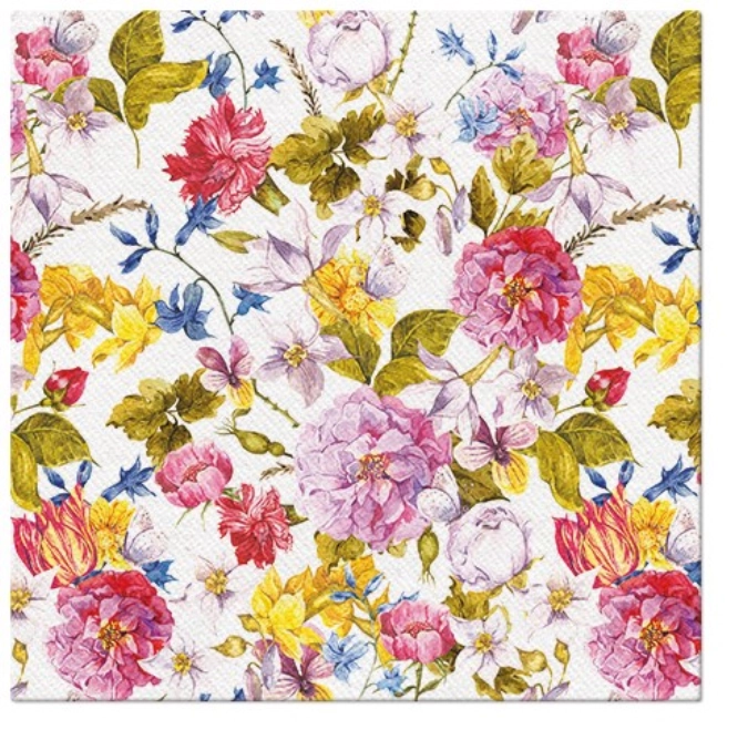 Servietten Dinner 50x Herbal Roses, 40x40cm