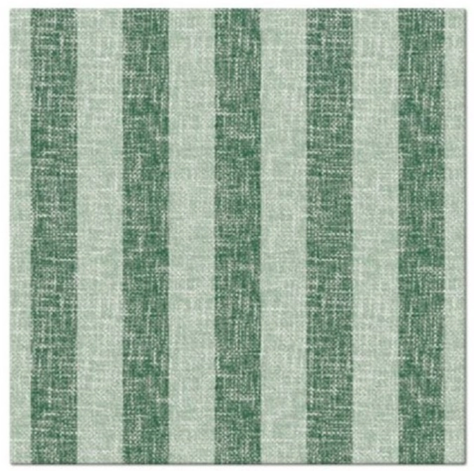 Serviettes Dinner 50x Linen Stripes green, 40x40cm