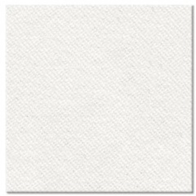 Serviettes Cocktail 100x Uni blanc, 20x20cm