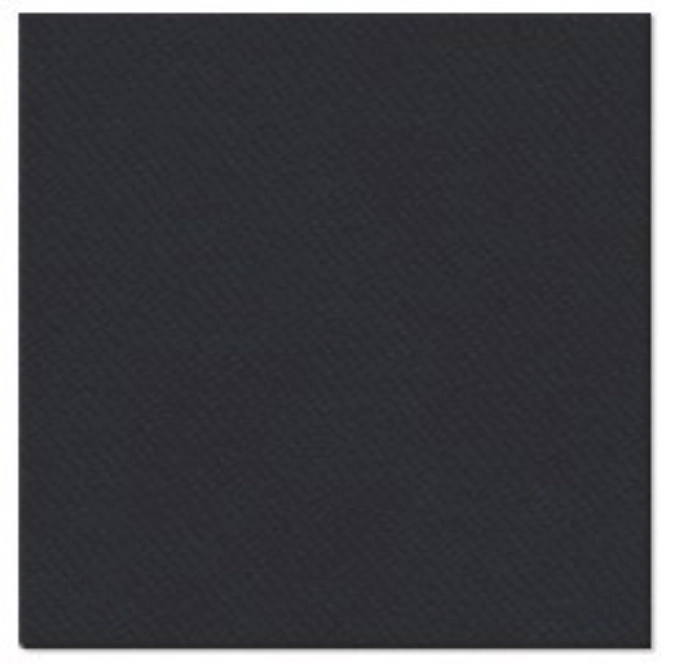 Serviettes Cocktail 100x Uni noir, 20x20cm