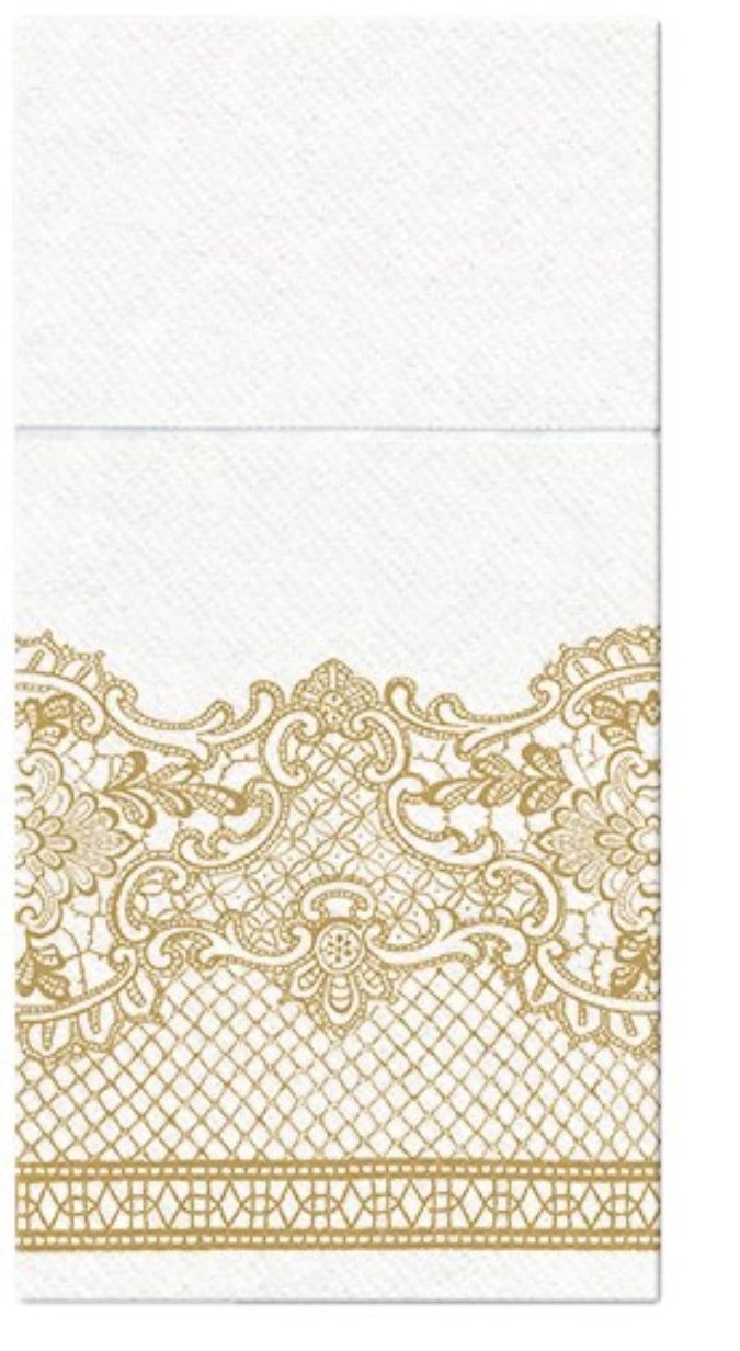 Bestecktasche 25x Royal lace gold, 40x40cm