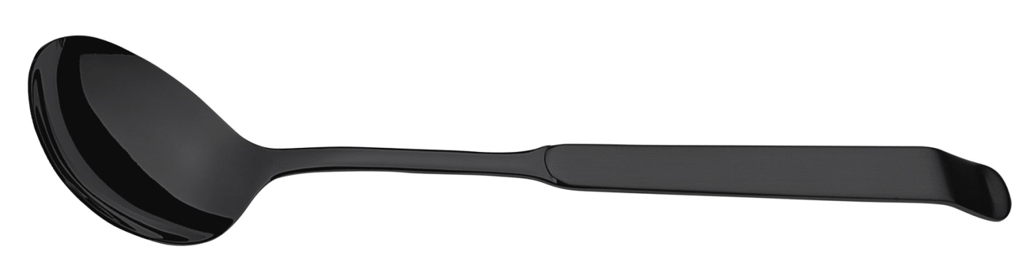 Buffet PVD noir grande cuillère à salade 29 cm