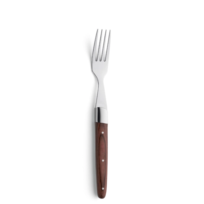 Royal fourchette de steak 13/0, poignée en bois de pakka