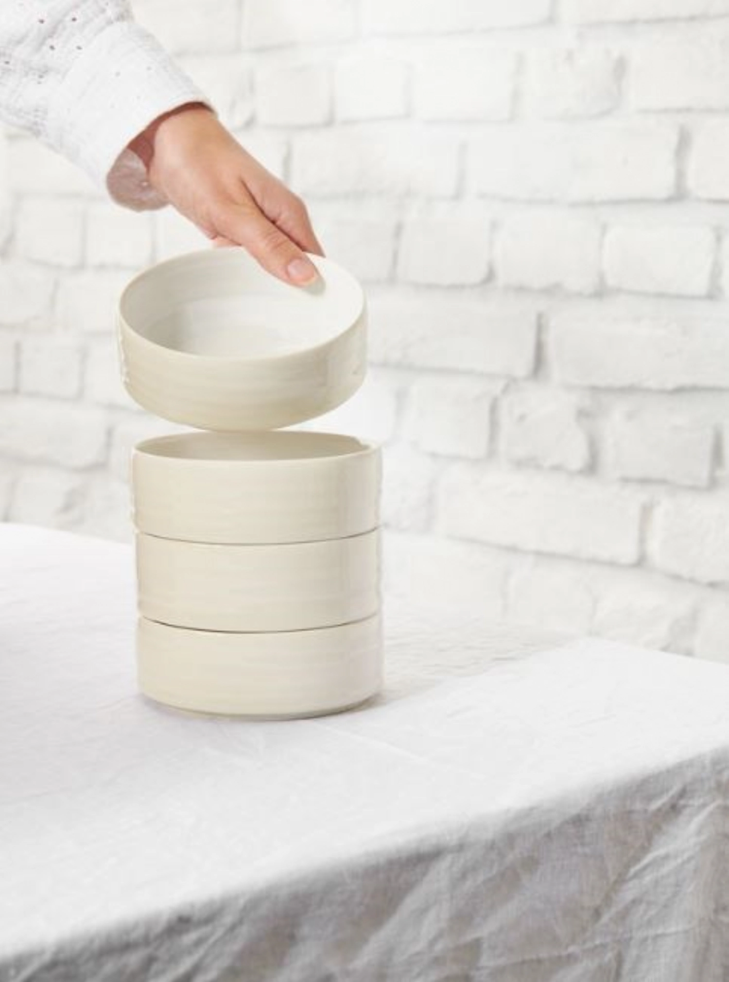 Re:glaze Schale, sparkling white