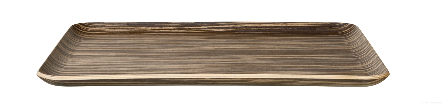 Wood Holztablett rechteckig, ebony