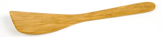 Spatule courbe bois d'olivier, 30 cm
