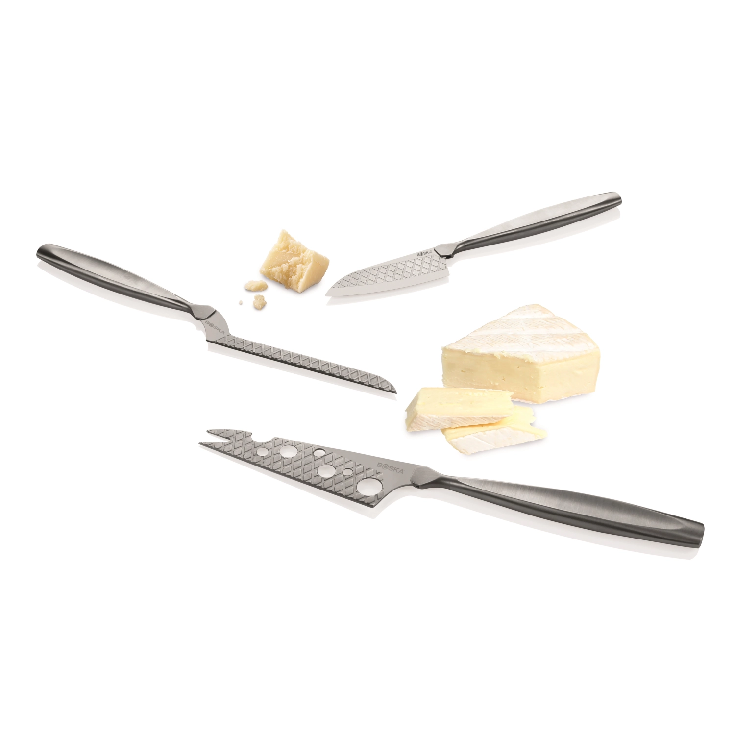 Käsemesser-Set Monaco+ silber Edelstahl 277x143x20mm