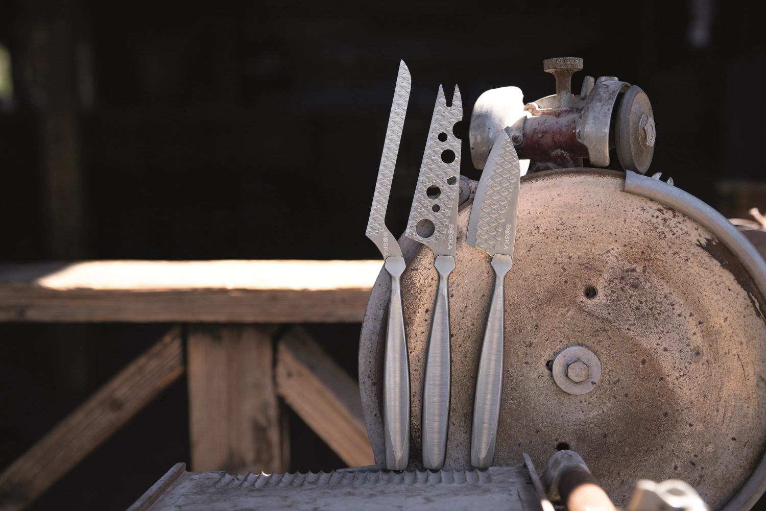 Käsemesser-Set Monaco+ silber Edelstahl 277x143x20mm