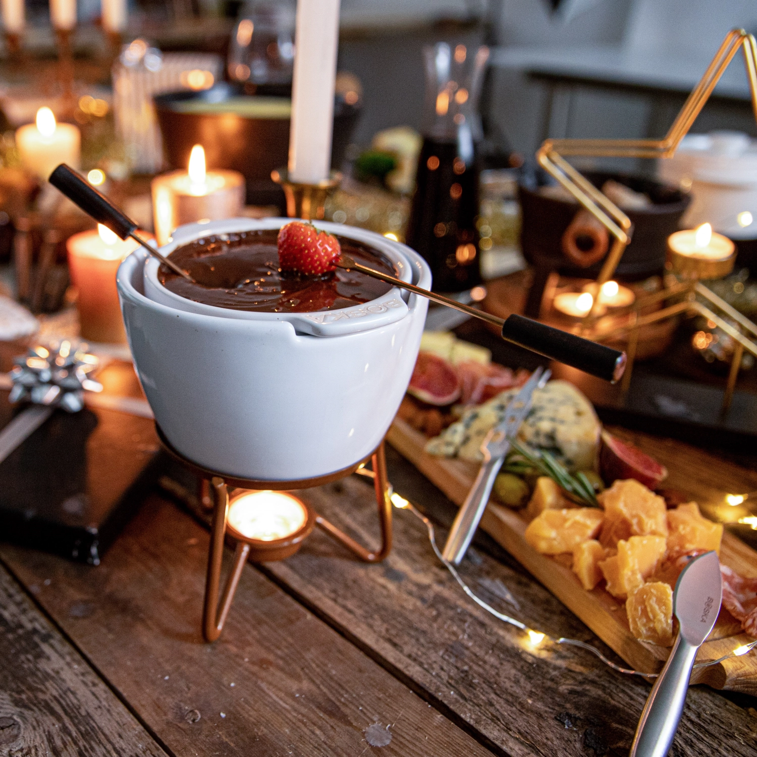 Choco Fondue Marie weiss Keramik 550ml, 160x155x215mm