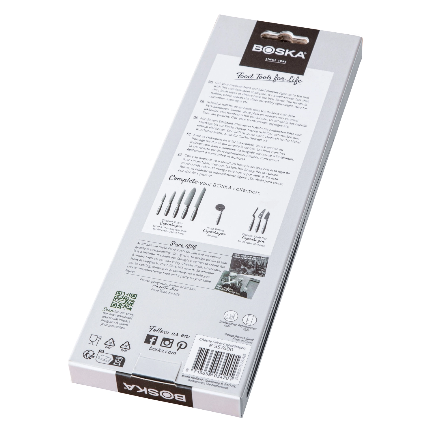 Käsehobel Copenhagen silber Edelstahl 290x80x20mm