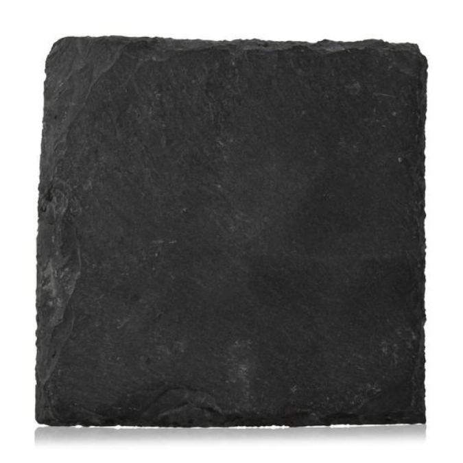 4er Set Untersetzer Schiefer schwarz, 100x100x50mm