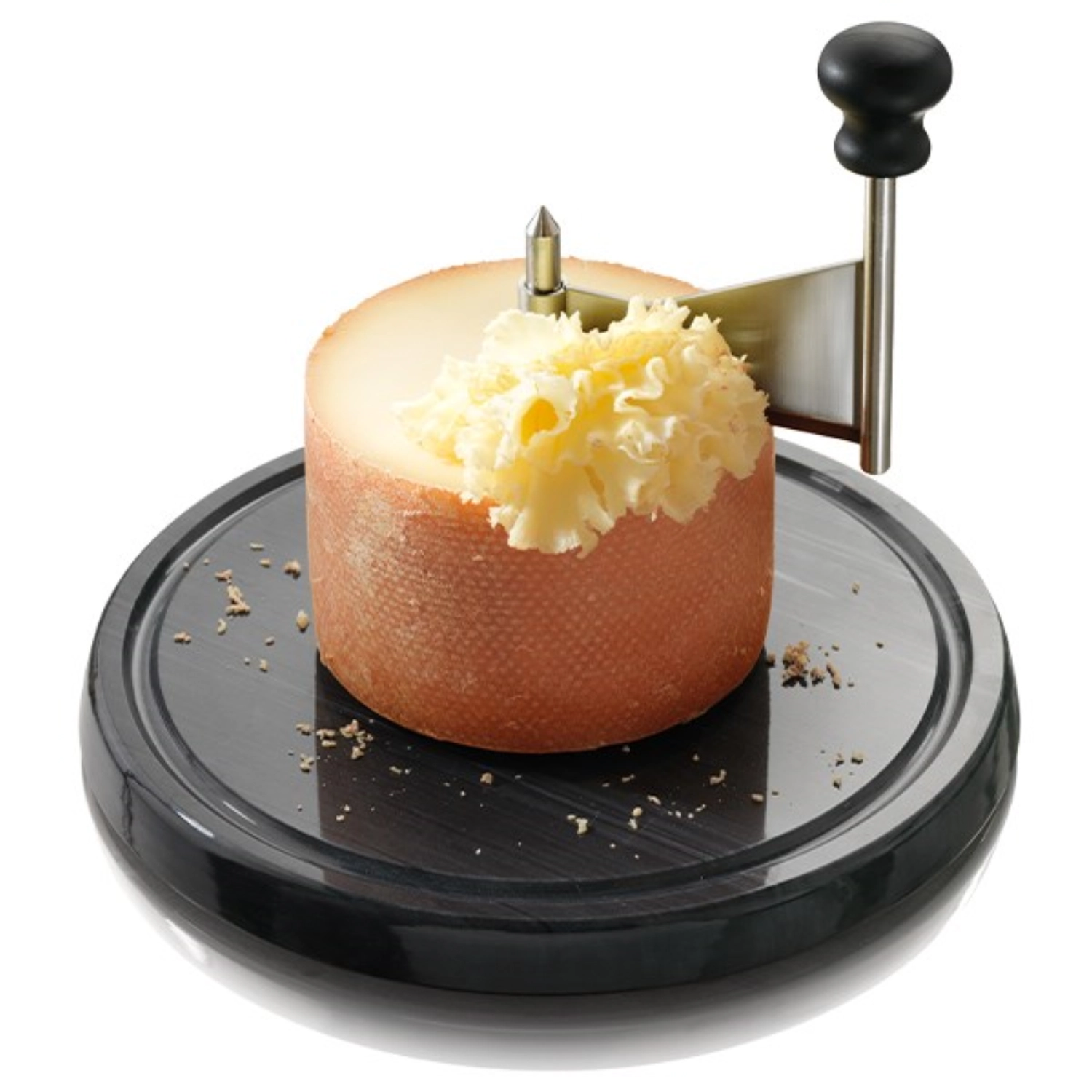 Raclette à fromage marbre noir inox ø22x14cm
