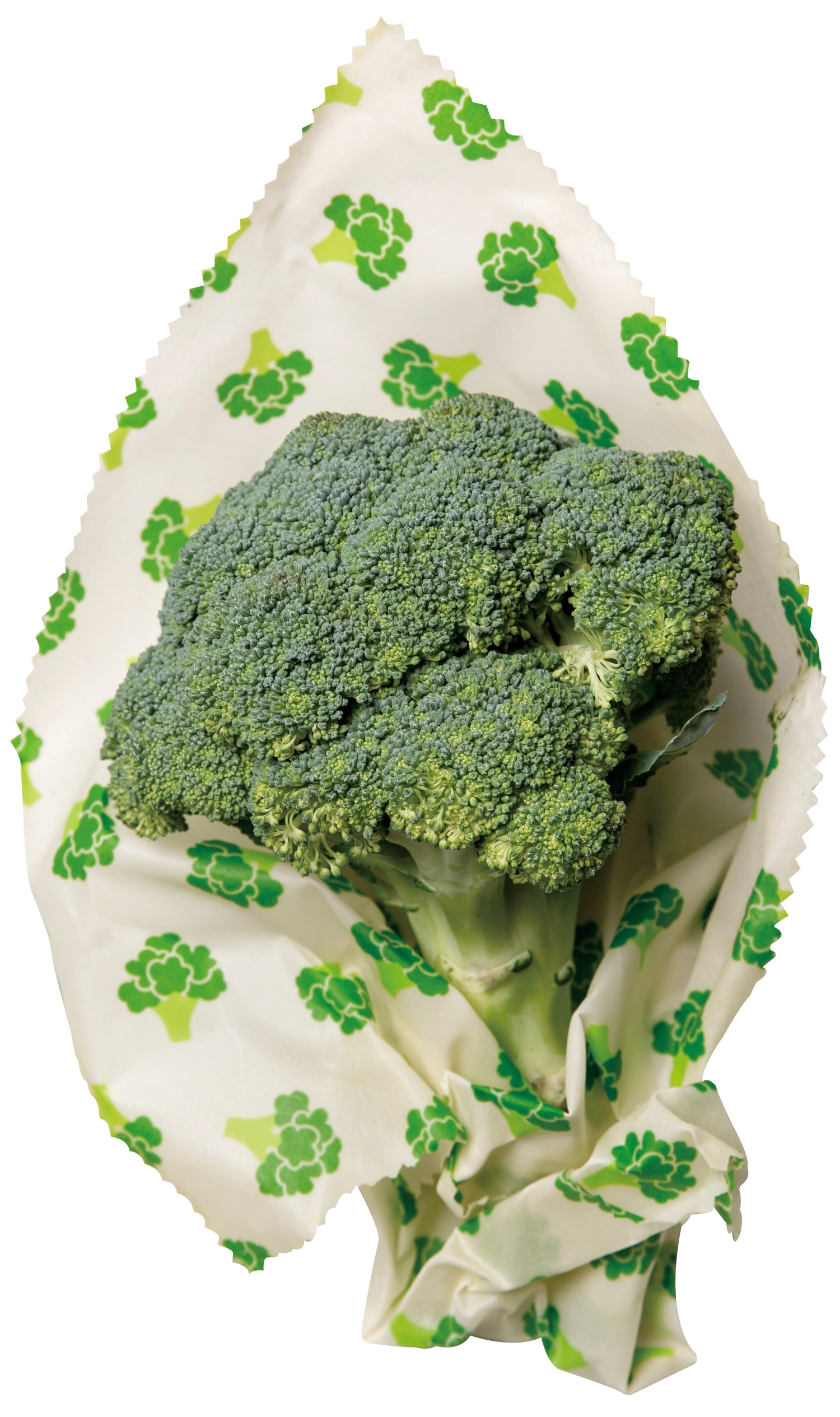 3x lingettes cire d'abeille broccoli, 18x20,25x28,33x35.5cm