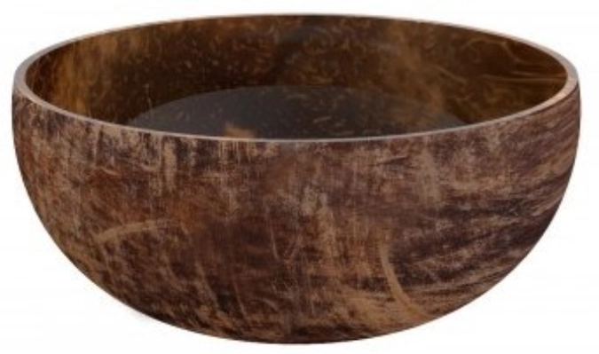 Bol en noix de coco et cuillère en bambou