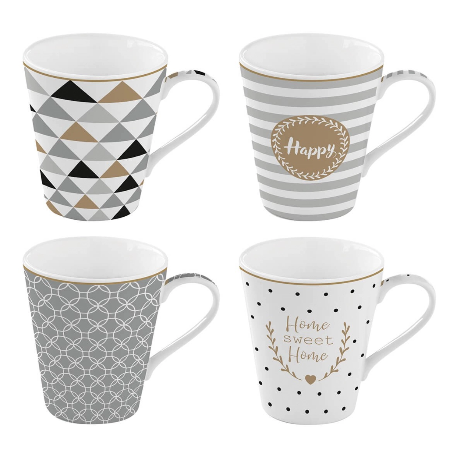 4er Set Coffee Mania Kaffebecher