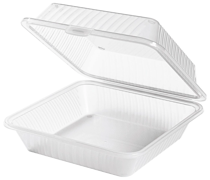 Eco-Takeouts Behälter, weiss 23 x 23,5 x 9,5 cm