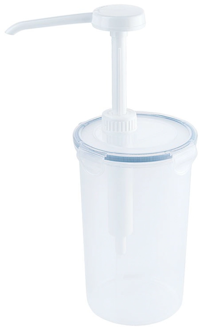 Dispenser m. 30ml Pumpe, rund PP, 10.5x30.5 cm - 1.2l