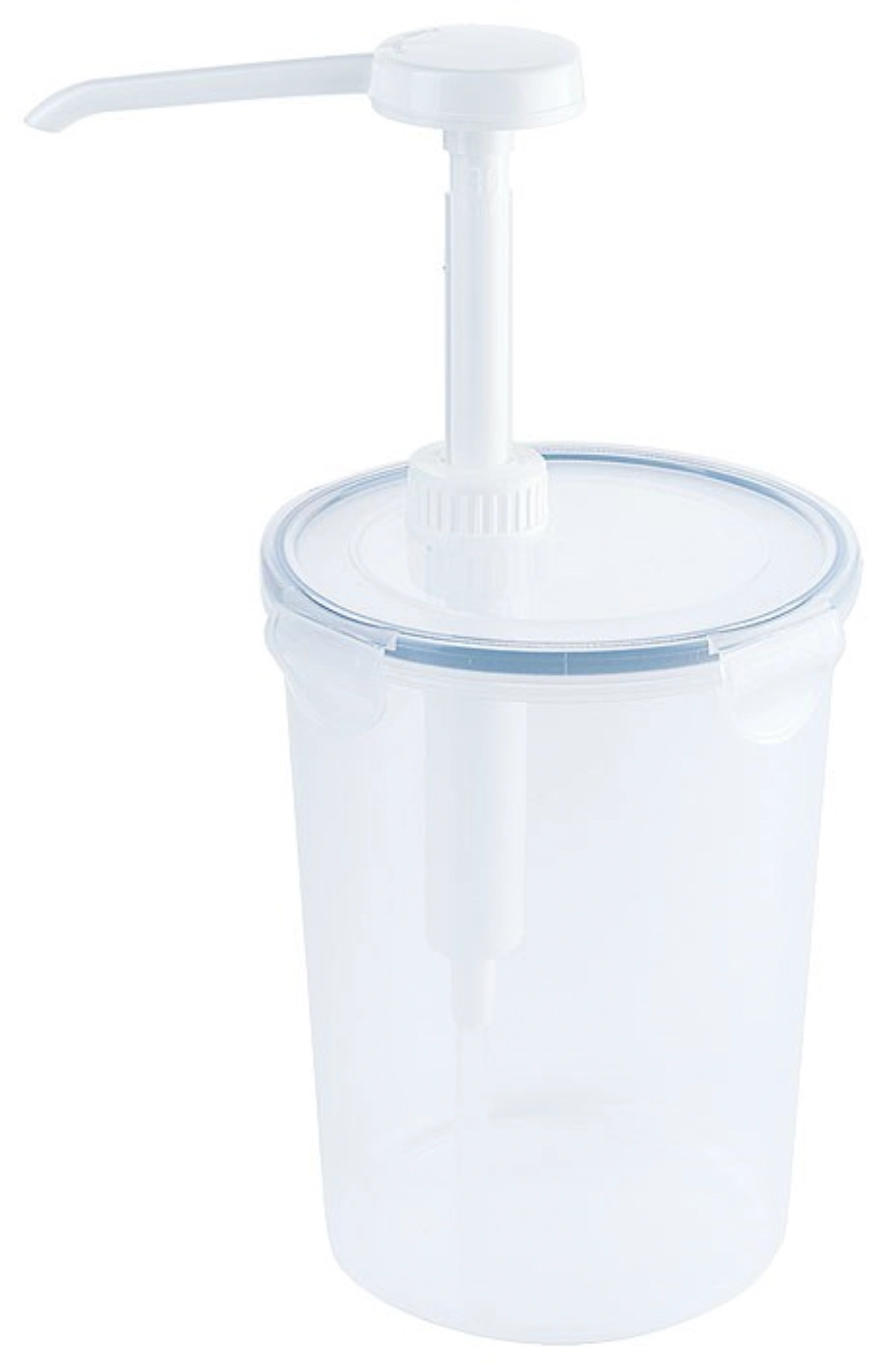 Dispenser m. 30ml Pumpe, rund PP, 12.5x30.5 cm - 2l