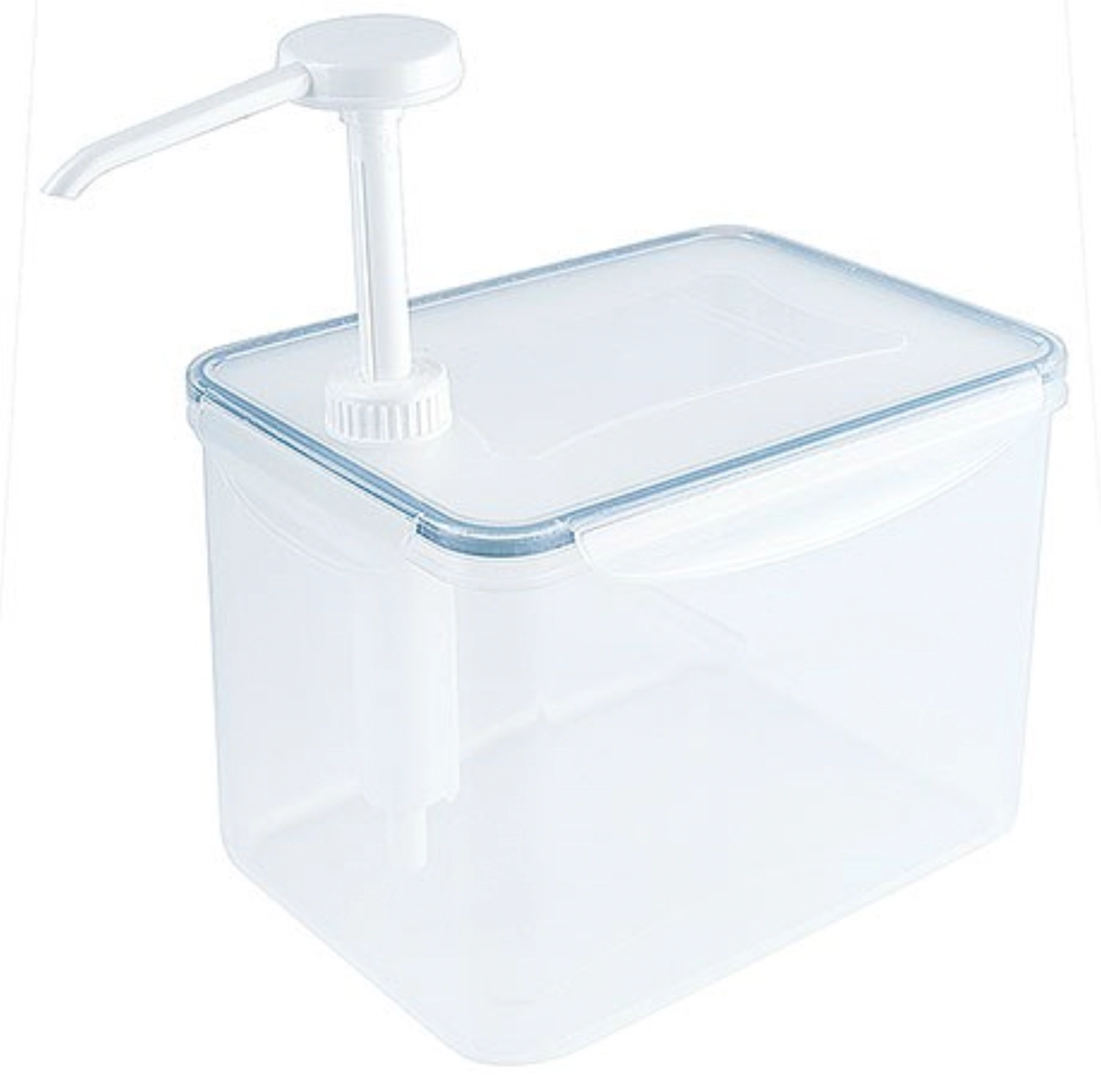 Distributeur avec pompe 30ml, carré PP, 21x14.5x27 cm -3.9l