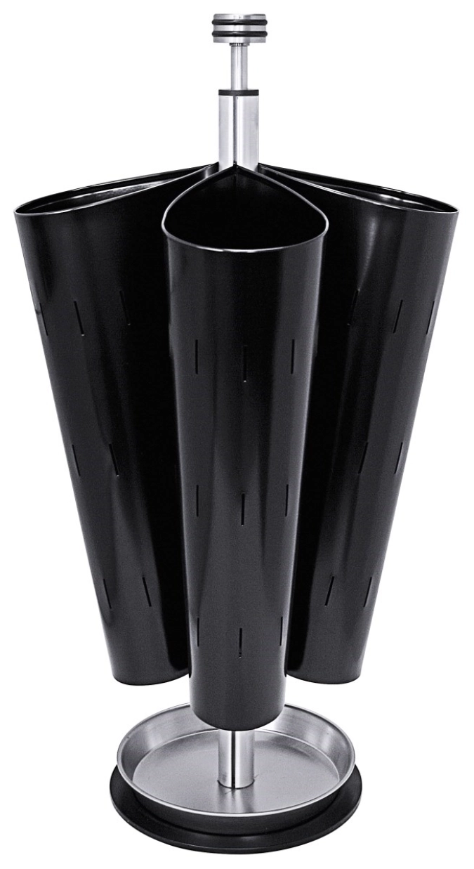 Schirmständer, schwarz lackiertem Stahl, 38x25x73 cm