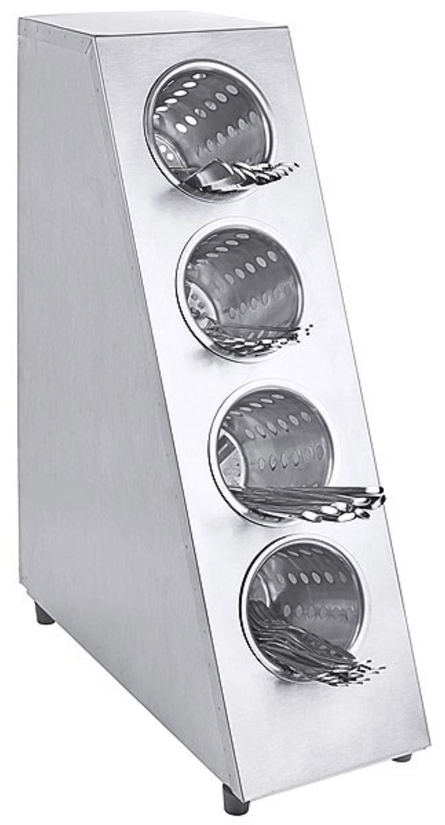 Porte-couverts 4 paniers à couverts, 18/0, 32x15x53 cm