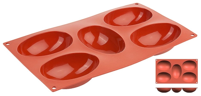 Tapis de cuisson en silicone, DEMI OEUF - 10 cm x 7 cm
