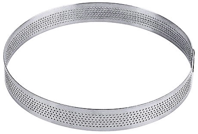 Anneau p. fond de tarte, rond, perforé, 15x2 cm