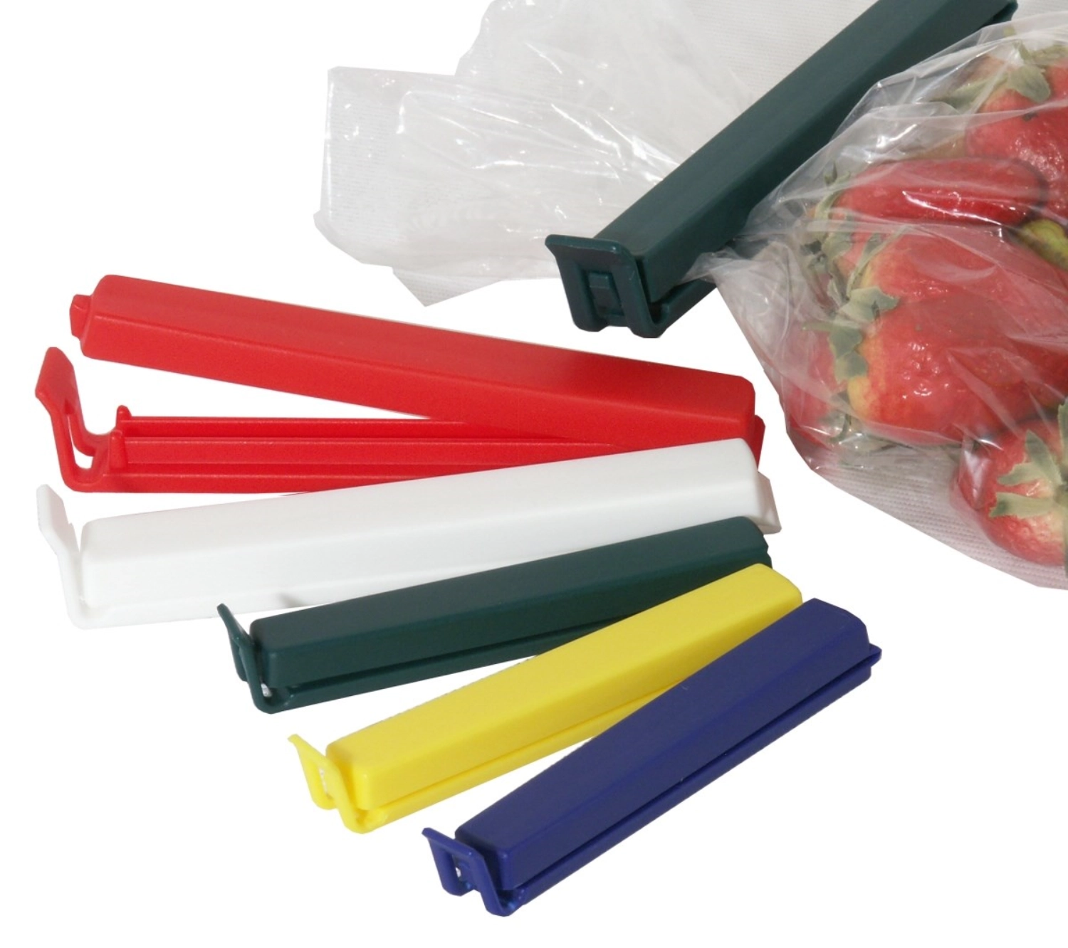 Beutelklammer twixit! HACCP Set 20Stk. 5 Farben 14 cm