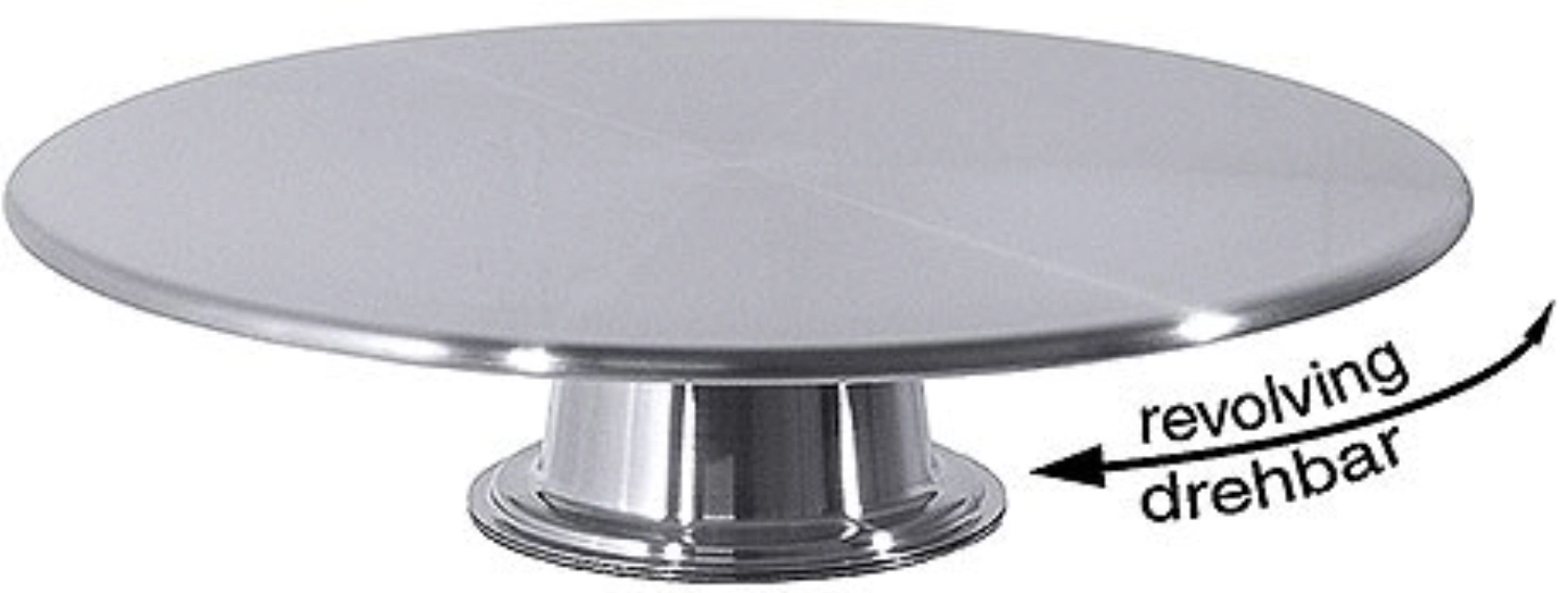 Plateau à tarte, tournant 18/10, 32x7.5 cm