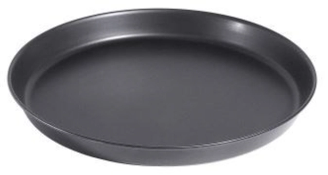 Plaque à pizza ronde fond Ø14.5cm, dessus Ø16cm, tôle bleue