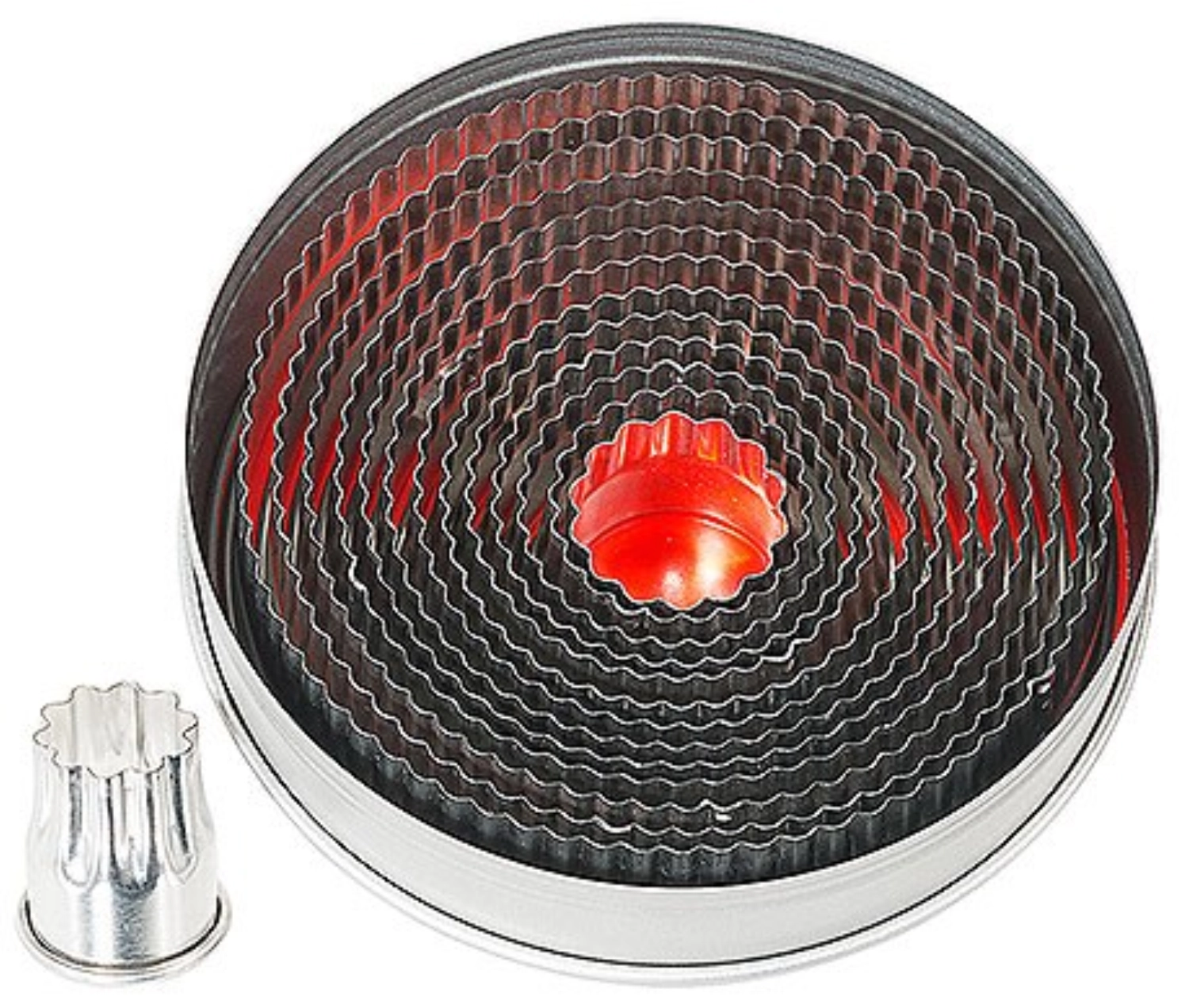 Ausstecher rund gewellt, Set à 14 Stk.