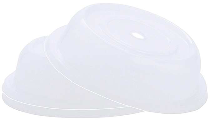 Tellerglocke transparent-weiss, Teller Ø 28,3cm, H:6cm