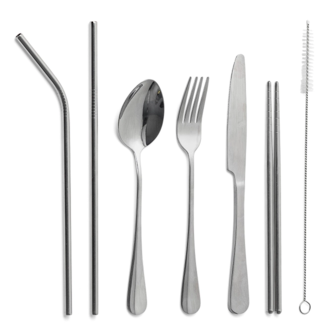 Personal cutlery case v2 gray 8pcs