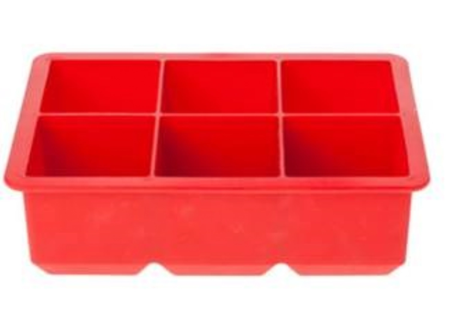 Bac a glacons cube rouge 6pc 16x11x5cm