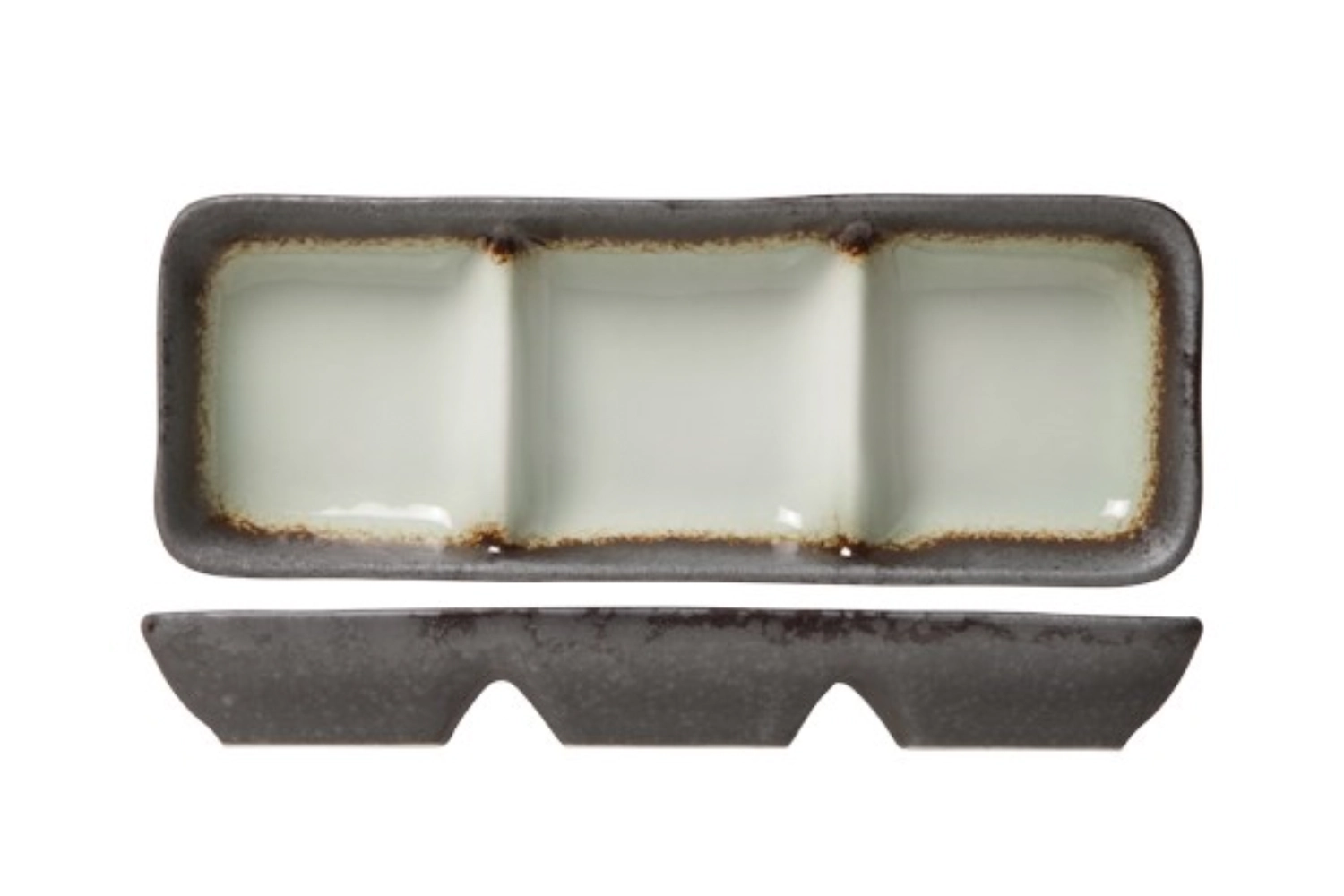 Stone coupelle 7x19cm avec 3 comp.