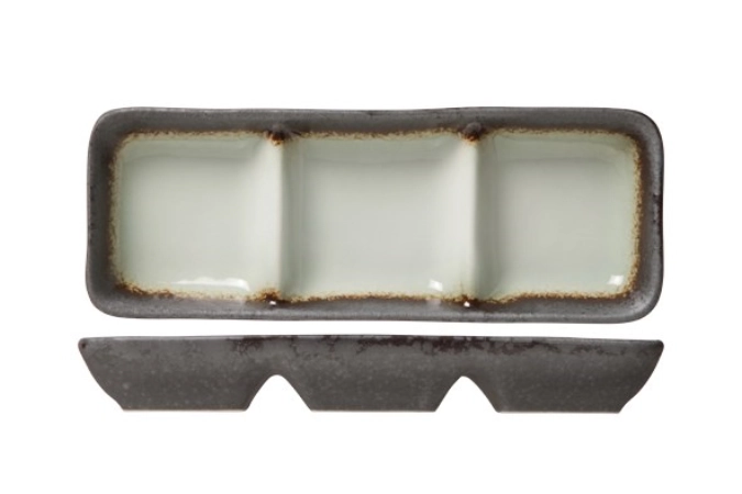 Stone coupelle 7x19cm avec 3 comp.
