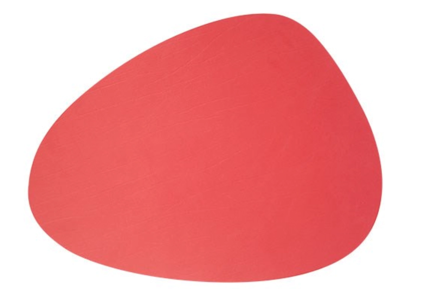 Placemat cuir rouge oval-conique 41x30cm