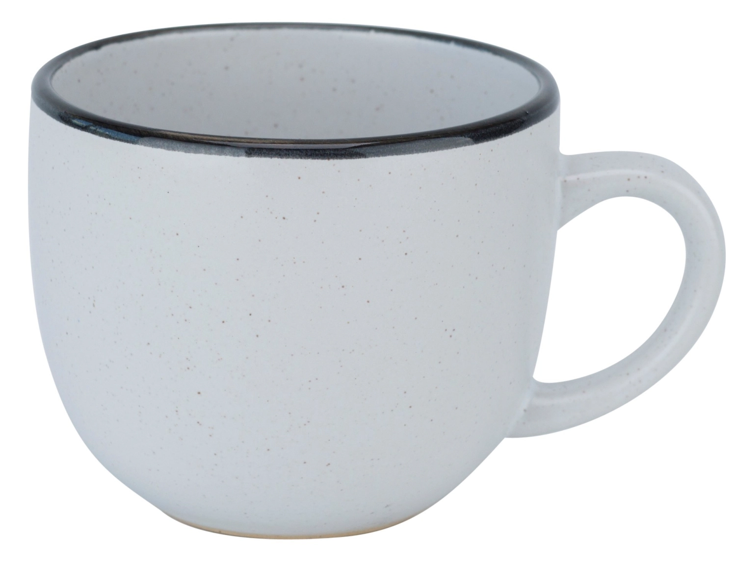 Speckle white tasse 24cl d8,5xh7,1cm bord noir